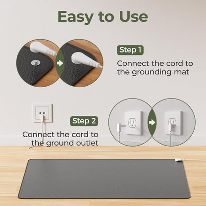 Instructions on how to use a grounding mat with text and diagrams.