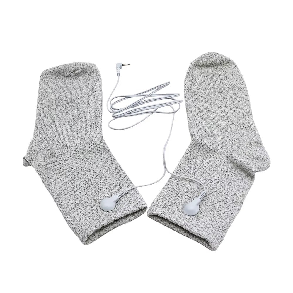 Grounding socks with cord on a white background