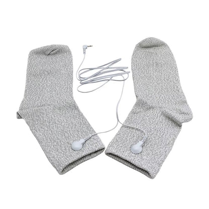 Grounding socks with cord on a white background